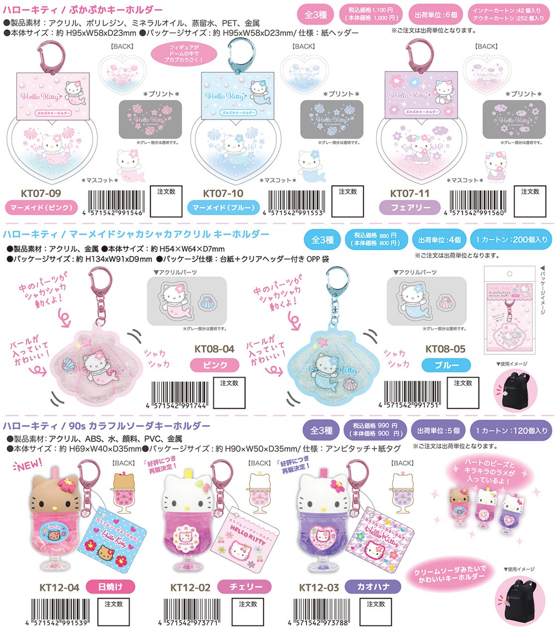 楽天市場】ハローキティ 90s カラフルソーダキーホルダー nic_kt12
