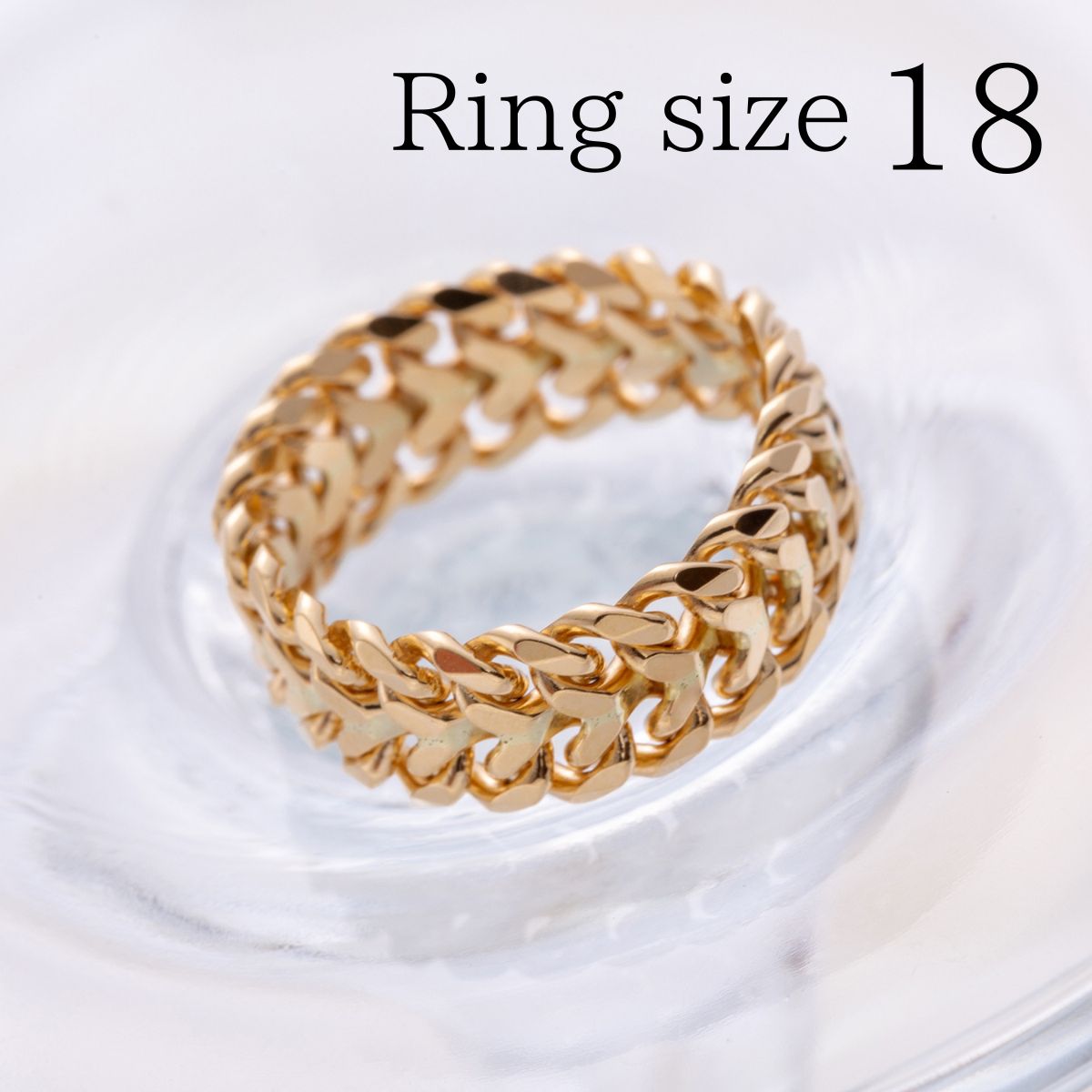 楽天市場】18金 ハート ビスマルク リング チェーンリング 指輪 18号