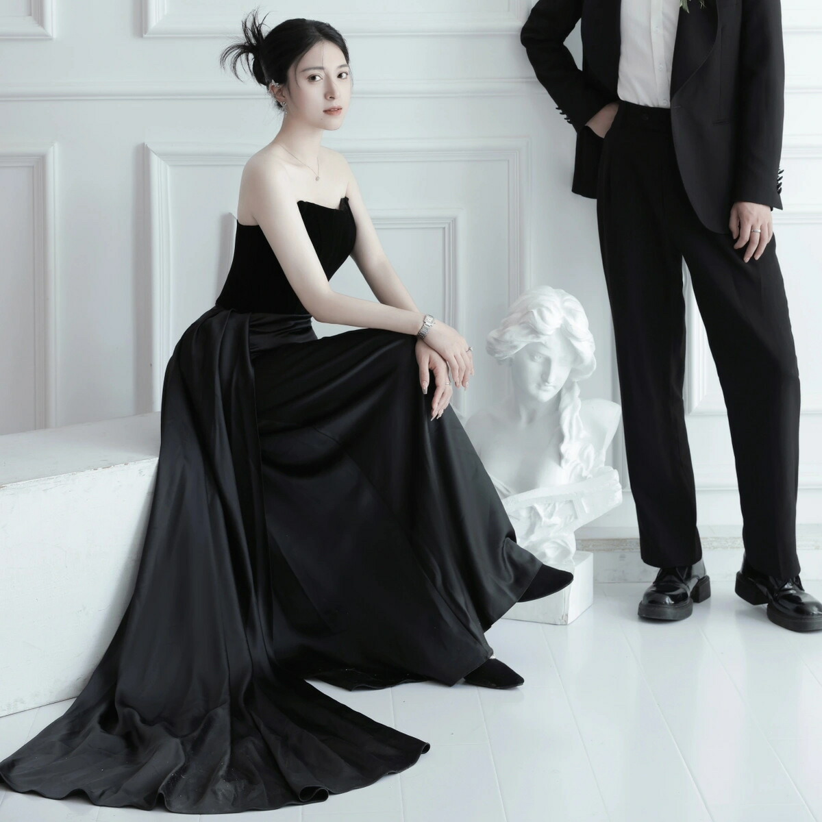 楽天市場】カラードレス ロングドレス パーティードレス ウェディング