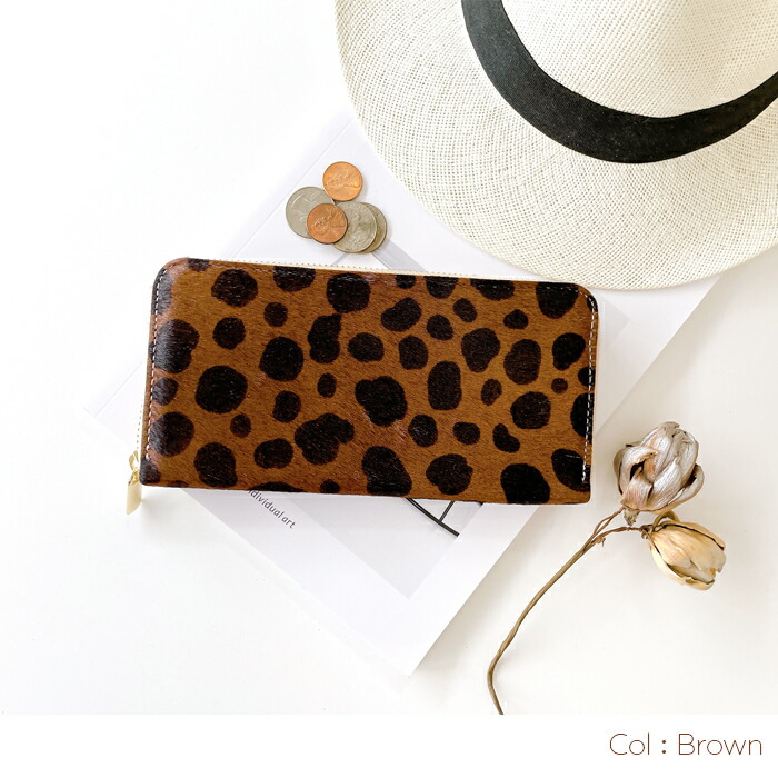 楽天市場】本革 長財布 レディース 財布 ラウンド長財布 ハラコ