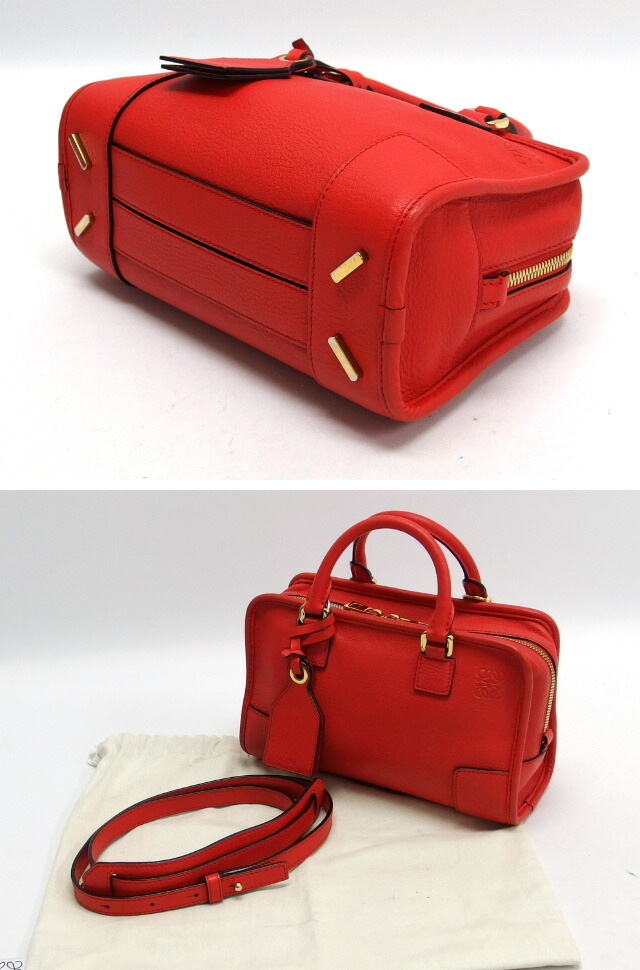 楽天市場】ロエベ アマソナ23 2WAY ハンドバッグ ショルダーバッグ 赤