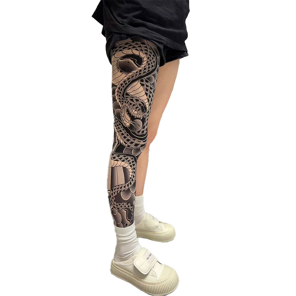 楽天市場】タトゥー レッグカバー リアル 足カバー 夏 冷感 メンズ