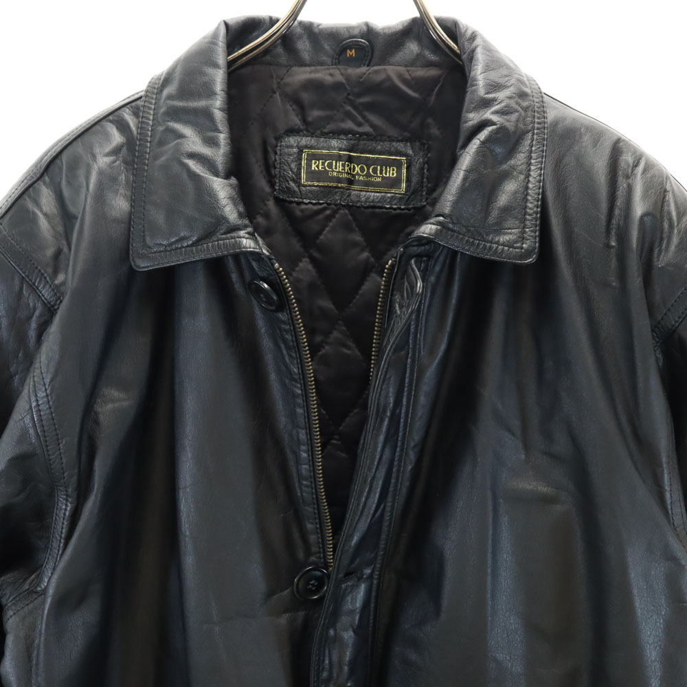 楽天市場】古着 RECUERDO CLUB レザーコート M ブラック 裏
