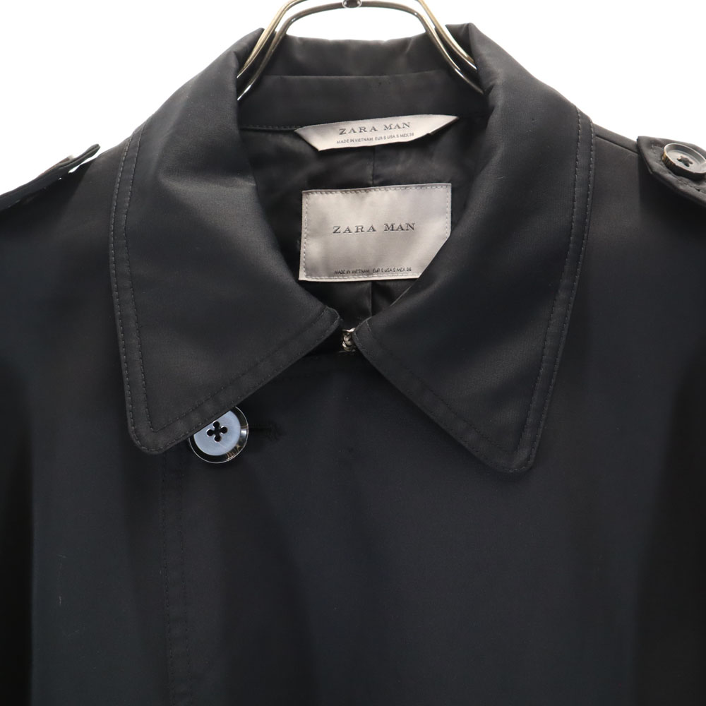楽天市場】古着 ZARA MAN ザラマン トレンチコート S 黒 メンズ 【中古