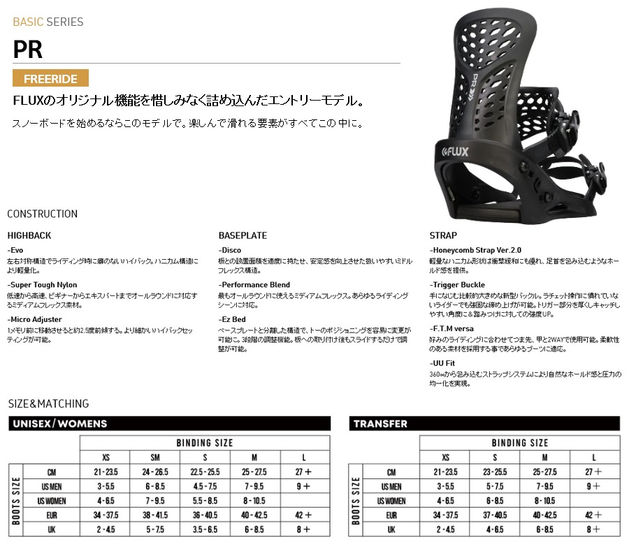 楽天市場】フラックス ビンディング PR Black/White FLUX 22/23