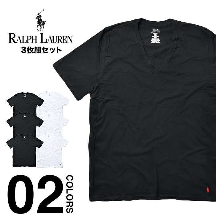 楽天市場】【3枚セット】ラルフローレン Tシャツ 綿 Vネック メンズ