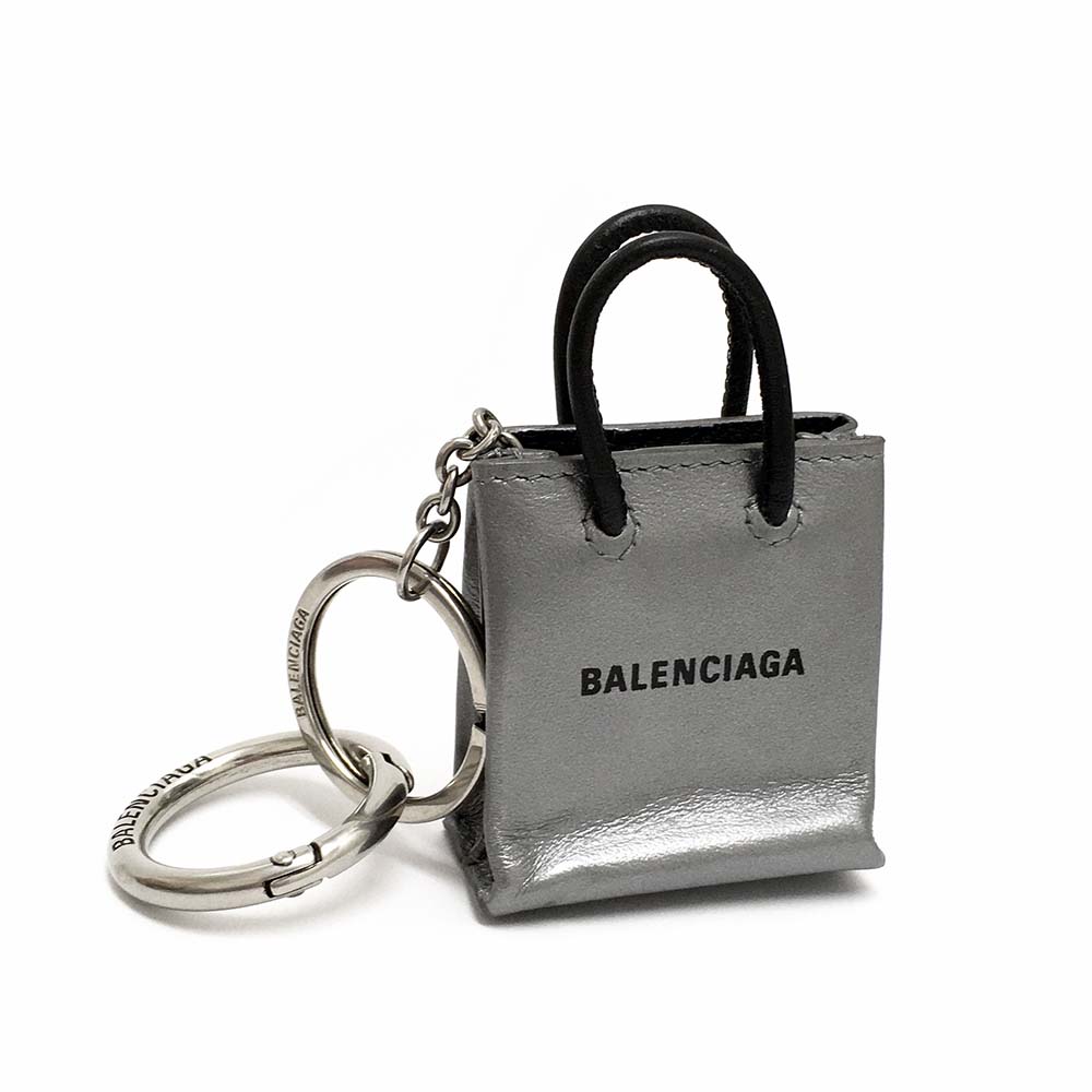 バレンシアガ キーホルダー ストラップ ラメ 黒 0704 【公式通販】