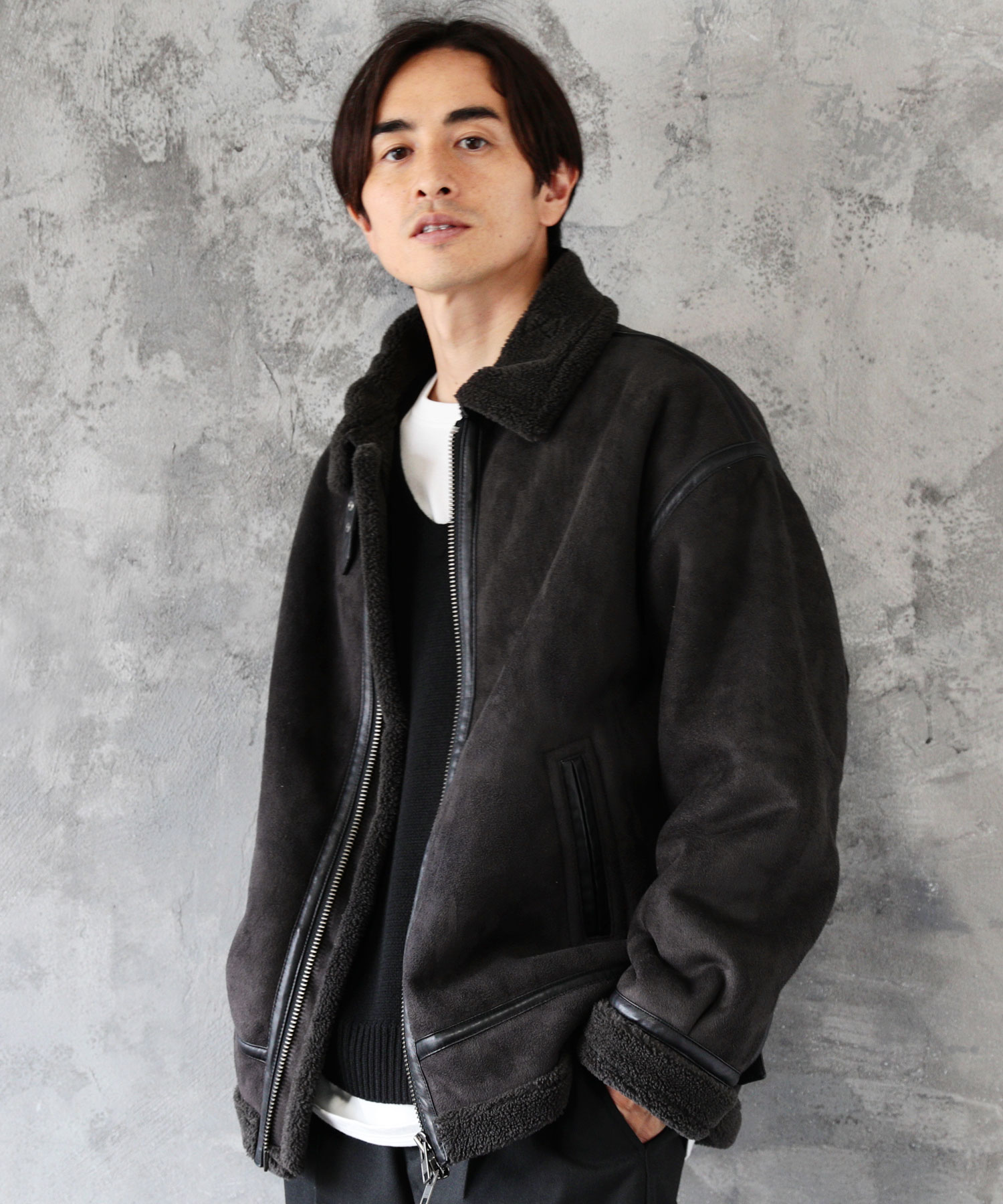 楽天市場】ムートンジャケット アウター コート ジャケット メンズ