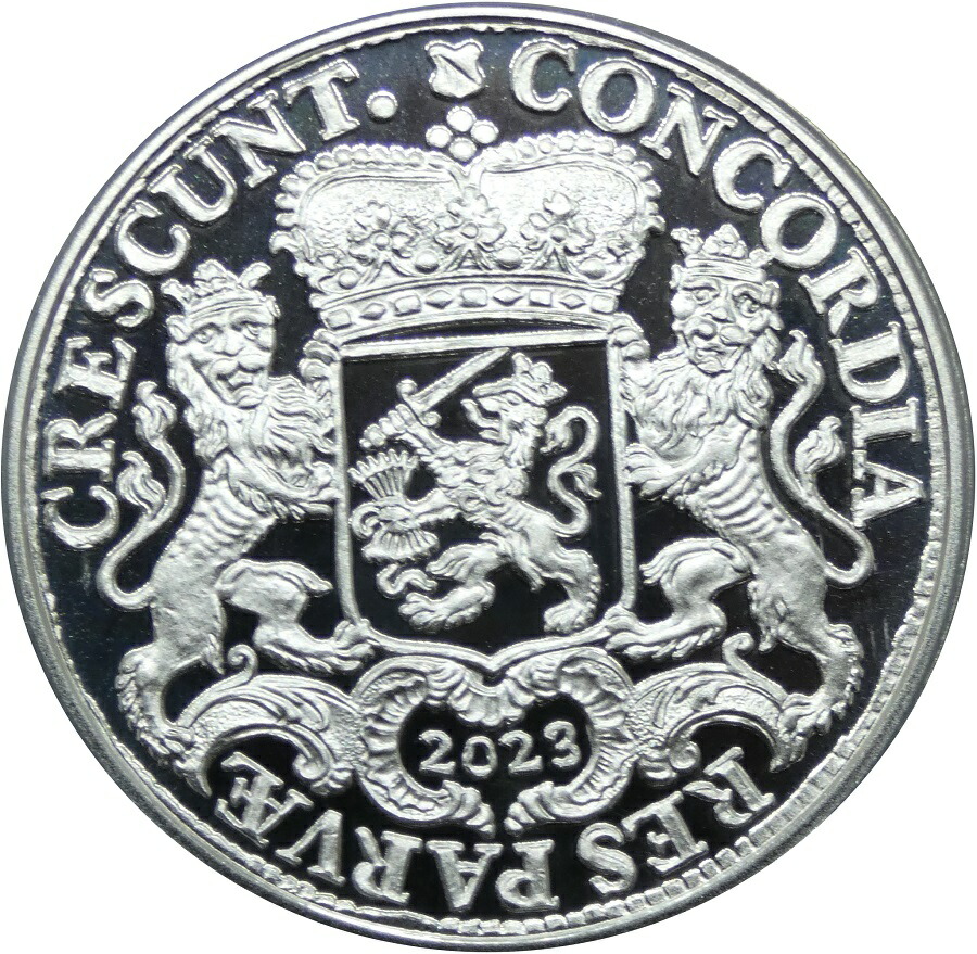 鑑定付 PF67UC 1989年オランダ1ダカット大型銀貨 鑑定付 PF67UC 1989年