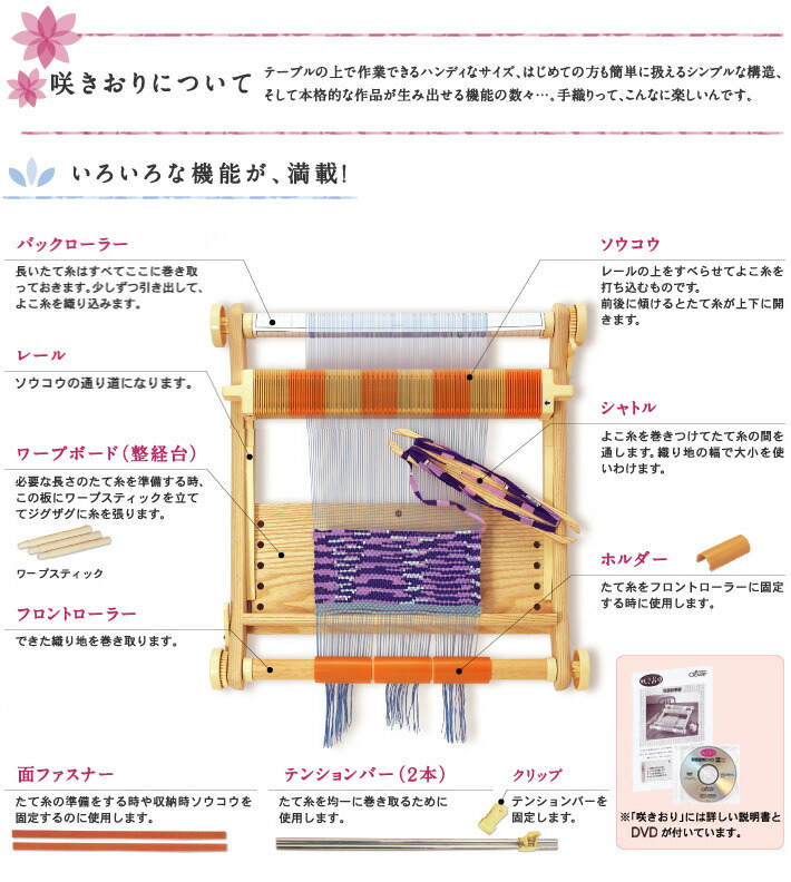楽天市場】手織り機 咲きおり 60cm Clover クロバー : 手芸材料の専門