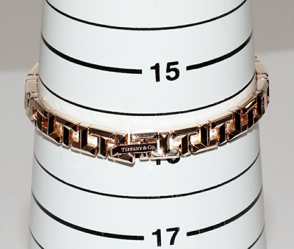 楽天市場】ティファニー ブレスレット K18PG Tトゥルー ナロー