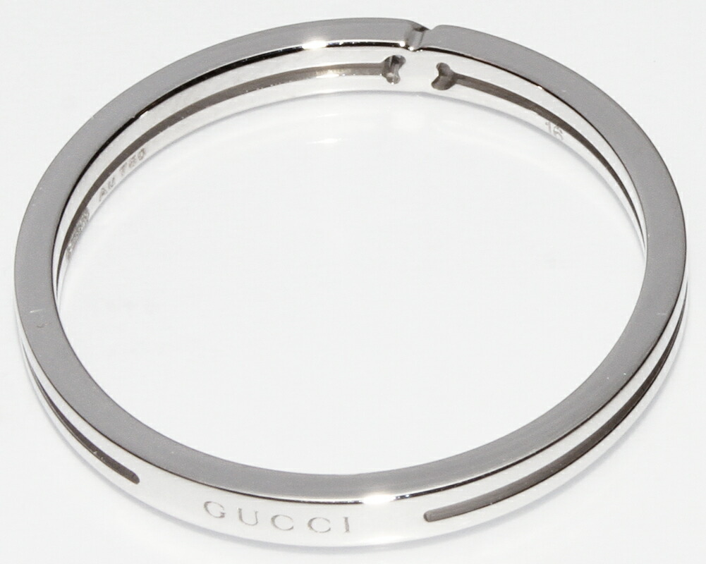楽天市場】グッチ 指輪 K18WG インフィニティリング 幅2ミリ #16(15.5