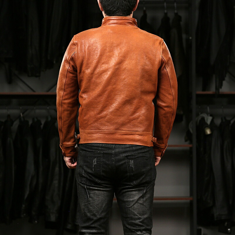 楽天市場】ヤギ革ジャケット ゴートスキン 本革ジャケット レザー