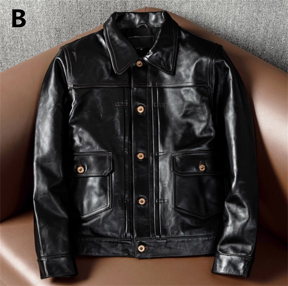 楽天市場】馬革 本革ジャケット ホースレザー 馬革ジャケット 茶芯