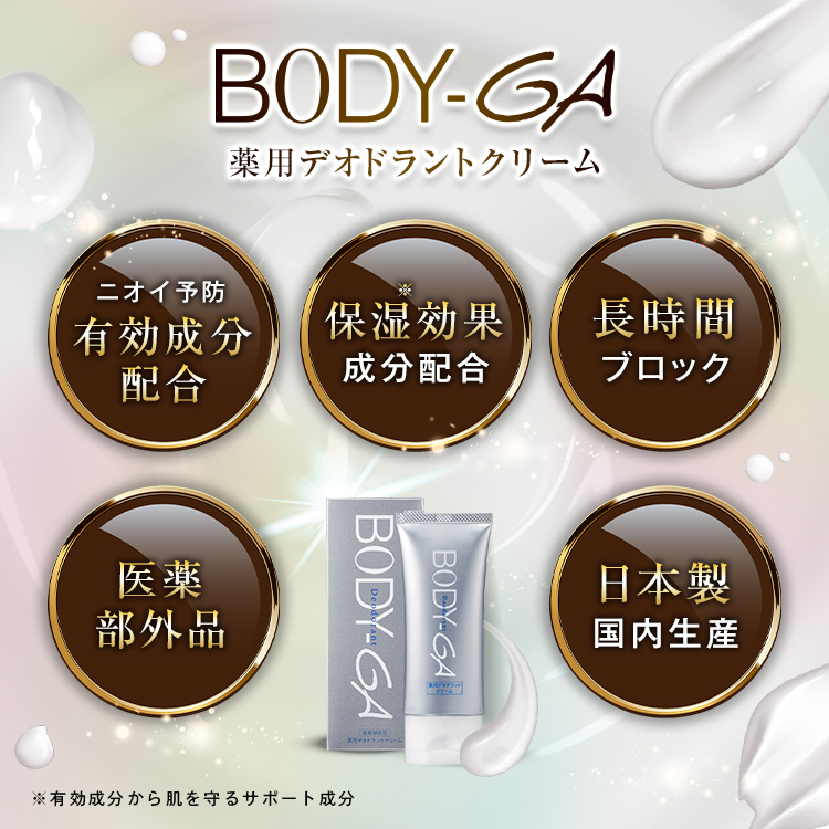 楽天市場】【公式】BODY-GA 薬用デオドラントクリーム 制汗剤 わきが