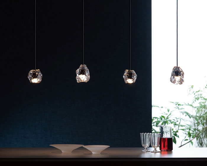 楽天市場】ペンダントライト オーデリック ロックアイス ガラス 氷 塊