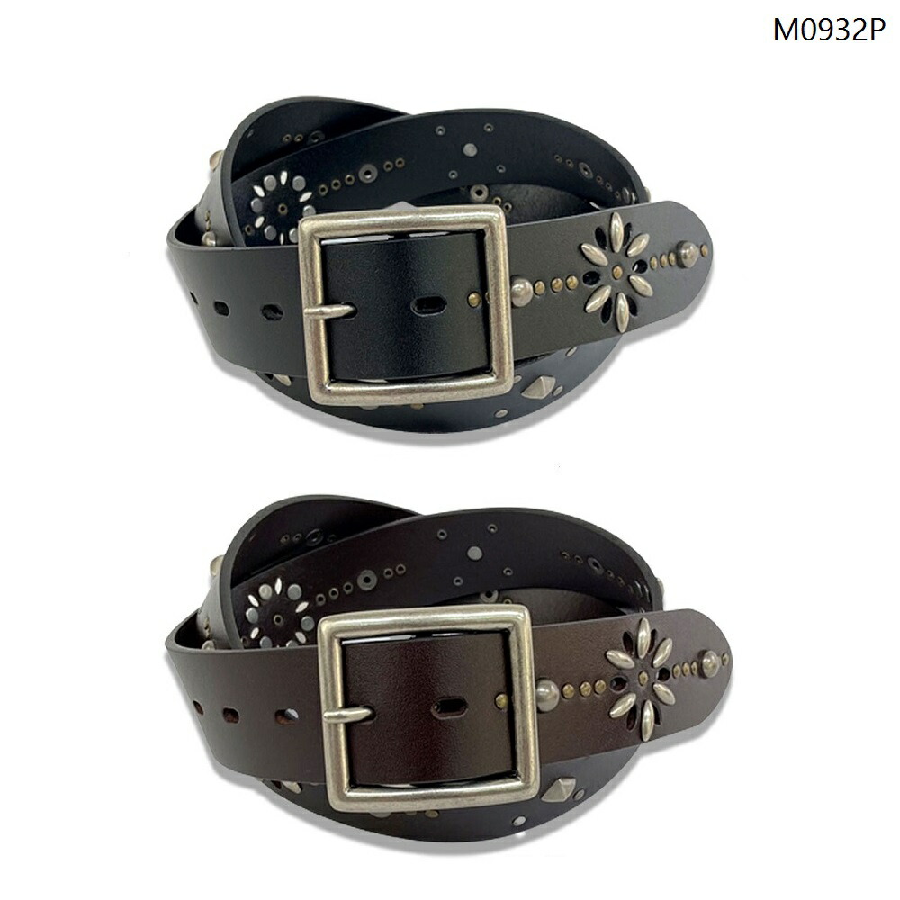 楽天市場】フラワースタッズ ギャリソンベルト スタッズベルト 40mm 本