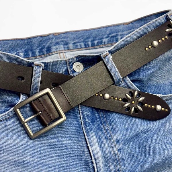 楽天市場】フラワースタッズ ギャリソンベルト スタッズベルト 40mm 本