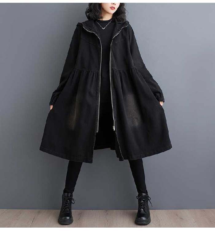 楽天市場】トレンチコート ロングコート フード付き レディース ロング