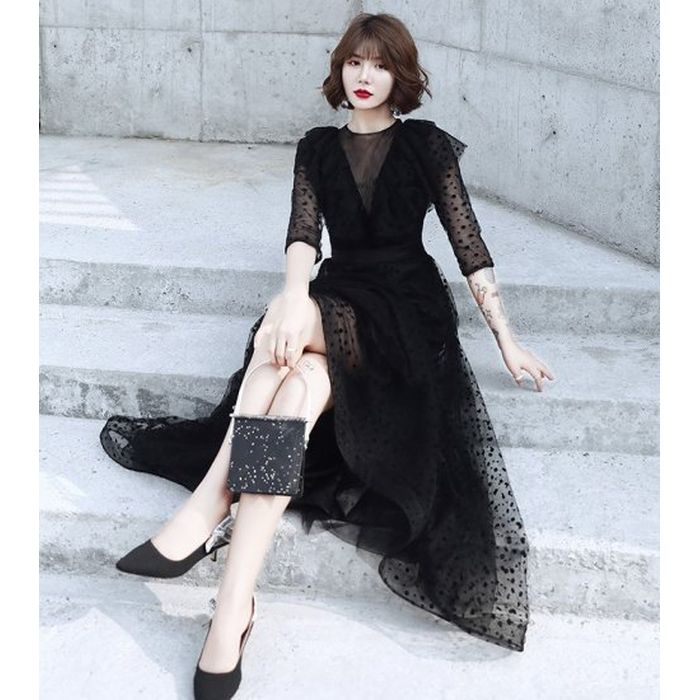 楽天市場】パーティードレス 韓国 個性的 結婚式 ぽっちゃり 3L ロング