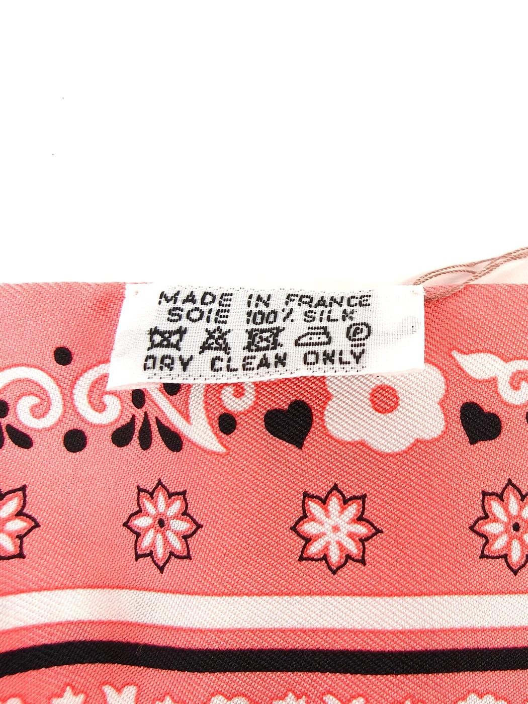 楽天市場】HERMES エルメス スカーフ ツイリー シルク ピンク PEUPLE