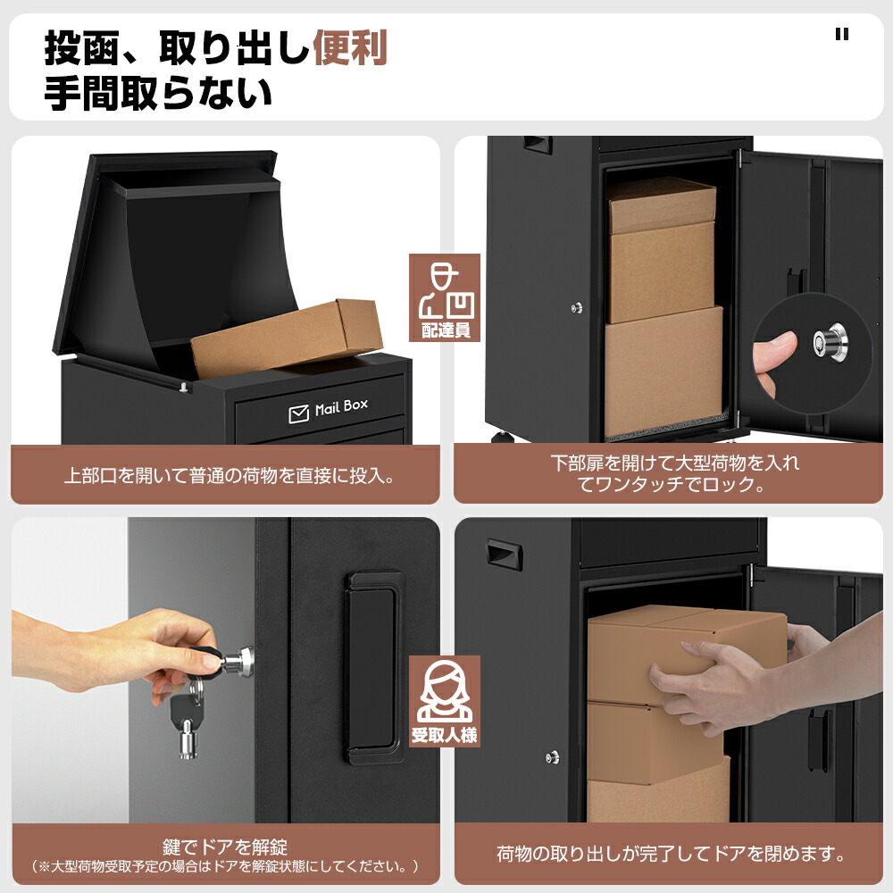 楽天市場】【3月1日限定11%OFFクーポン&P5倍】宅配ボックス 150L 郵便