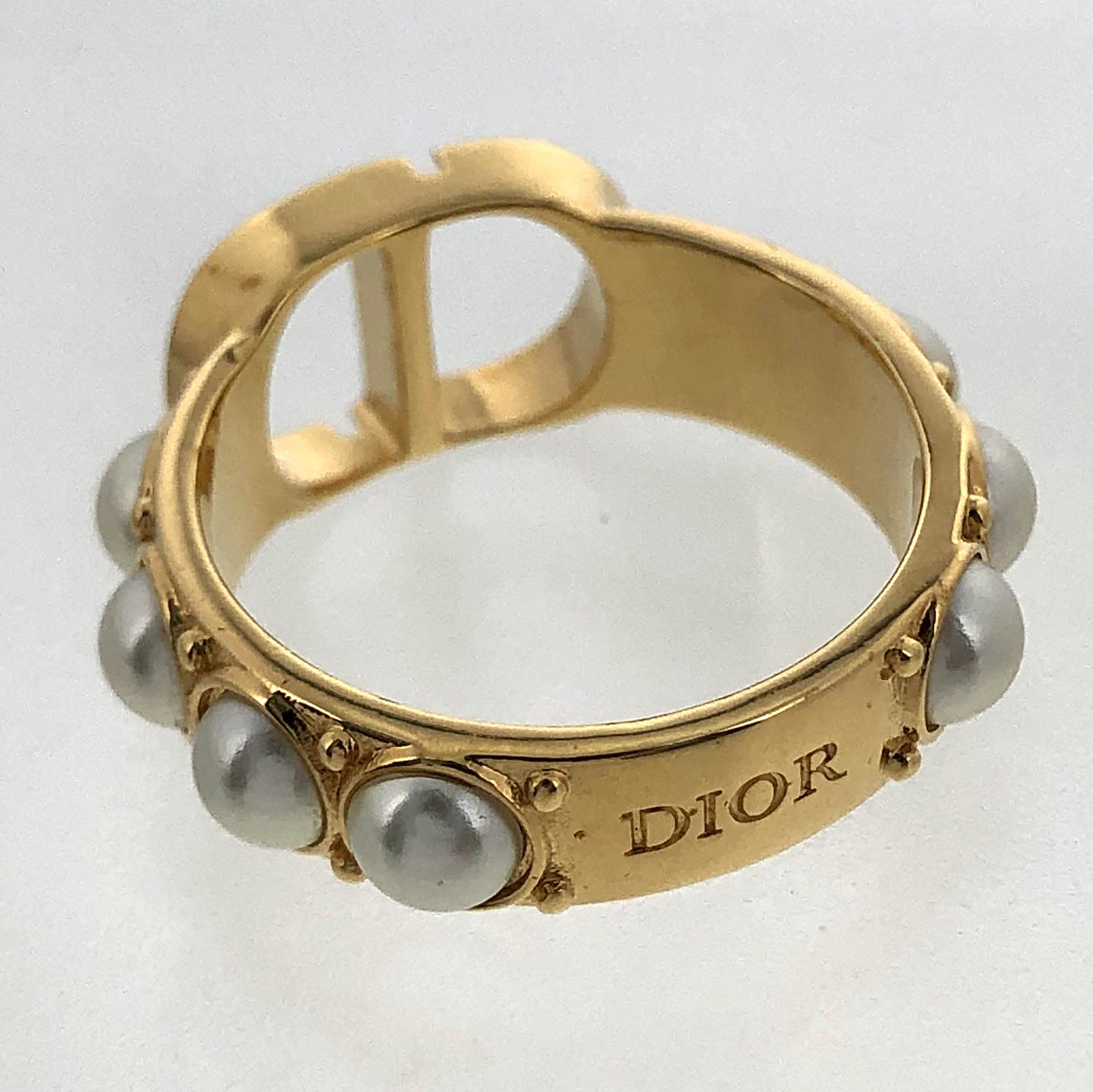 楽天市場】Christian Dior□ 30 モンテーニュ パール ロゴ リング M