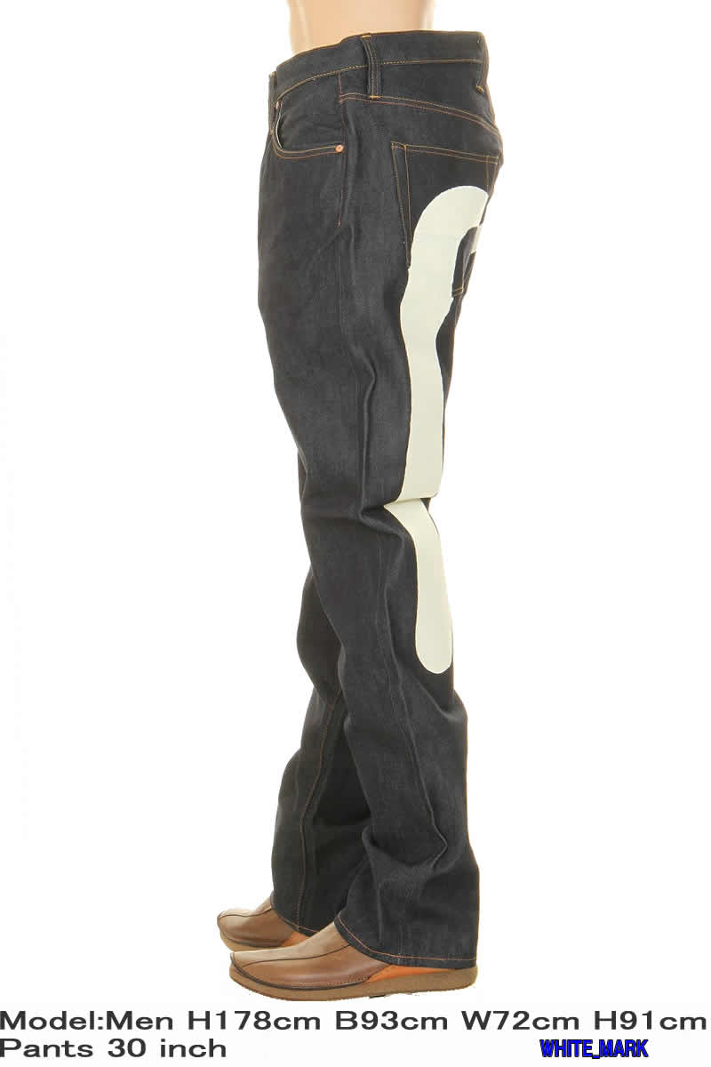 楽天市場】エヴィスジーンズ No3 2001 ホワイト 大黒カモメマーク