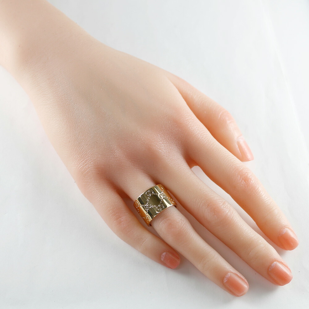 楽天市場】グッチ GUCCI アイコンワイド リング 指輪 12号 18金 K18