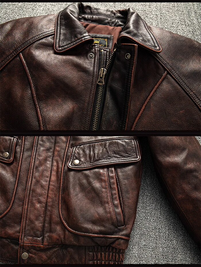 楽天市場】S~6XL 本革ジャケット メンズ 牛革 レザージャケット 細身