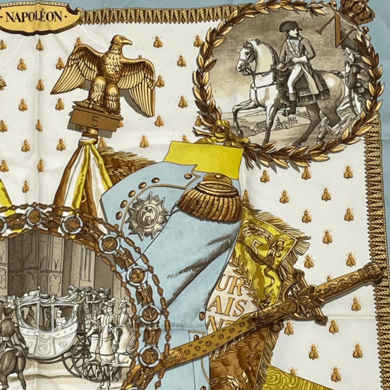 楽天市場】美品 HERMES エルメス カレ90 NAPOLEON HERMES ナポレオン