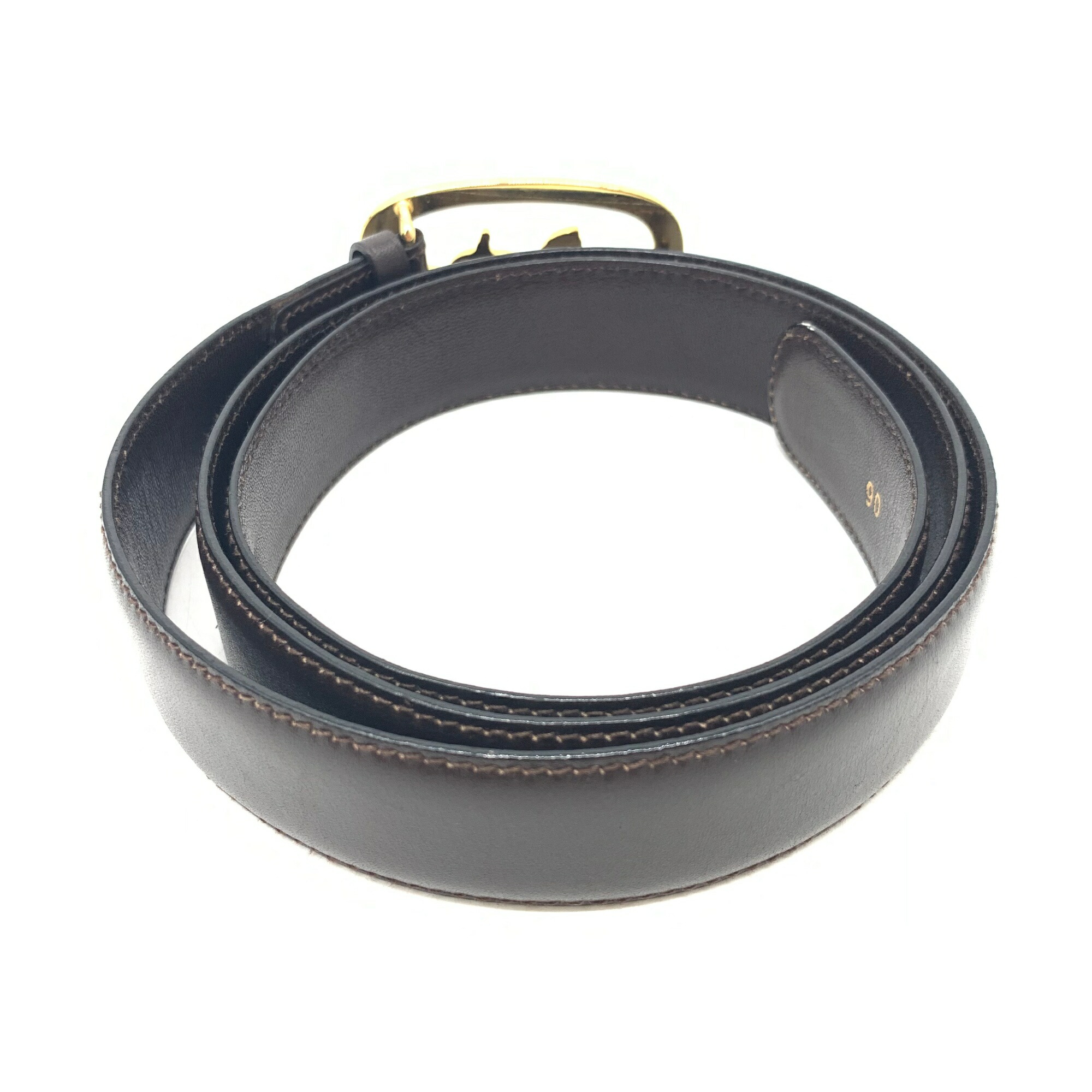 楽天市場】極美品 CELINE セリーヌ 馬車 ゴールド バックル レザー