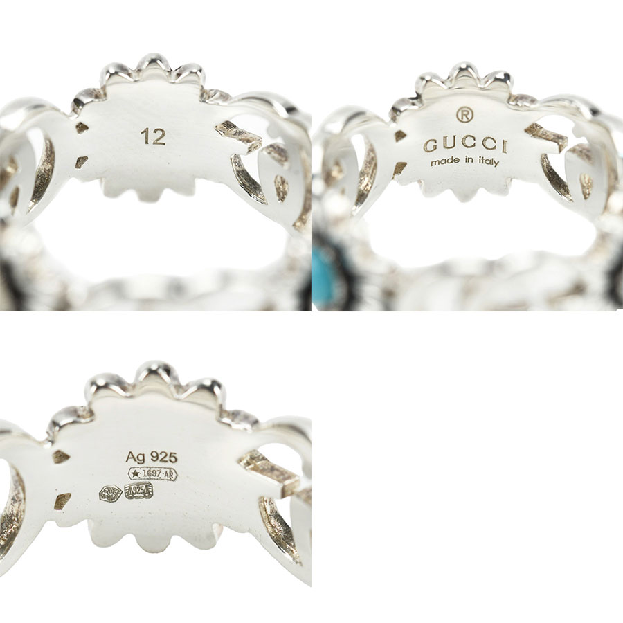 楽天市場】グッチ GUCCI マザーオブパール ダブルG フラワー リング