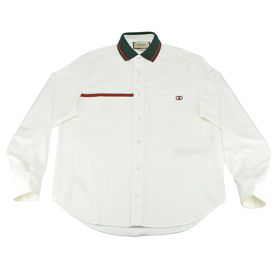 楽天市場】グッチ GUCCI シャツ 長袖 ウェブライン ストライプ 696757