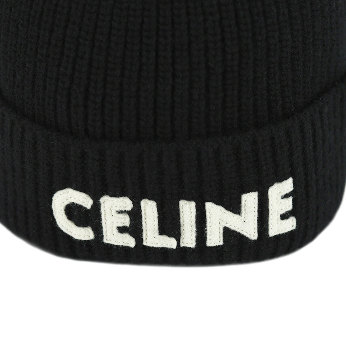 楽天市場】セリーヌ CELINE ロゴ エンブロイダリー ニット帽 ビーニー