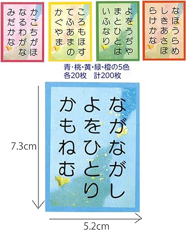楽天市場】【1色20枚！簡単にはじめられる】五色百人一首 スタート