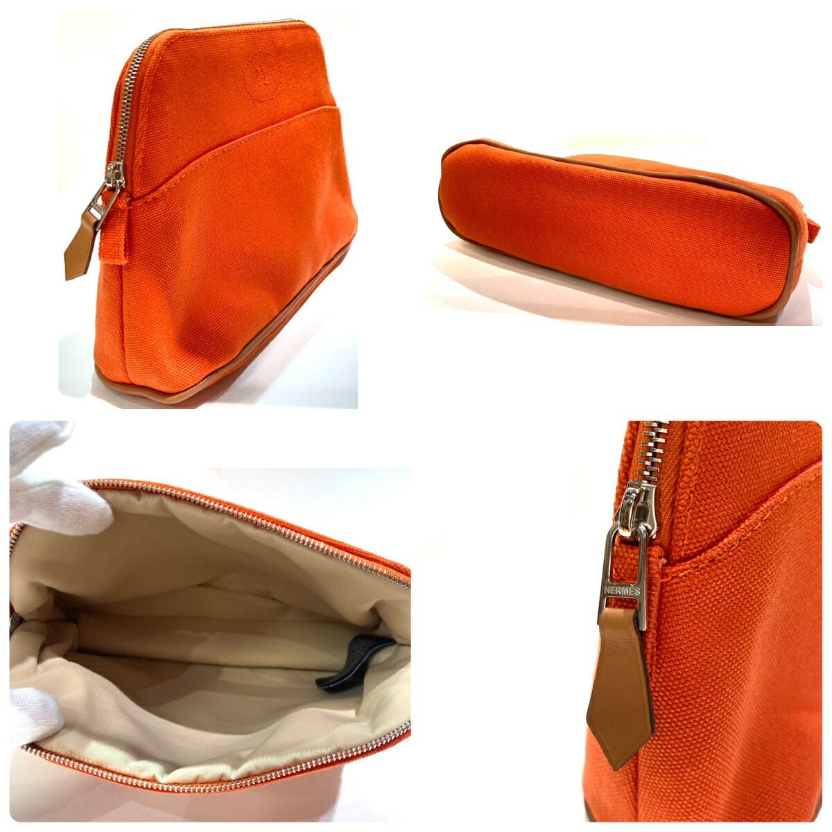 楽天市場】エルメス HERMES ボリードポーチ20 MINI オレンジ系