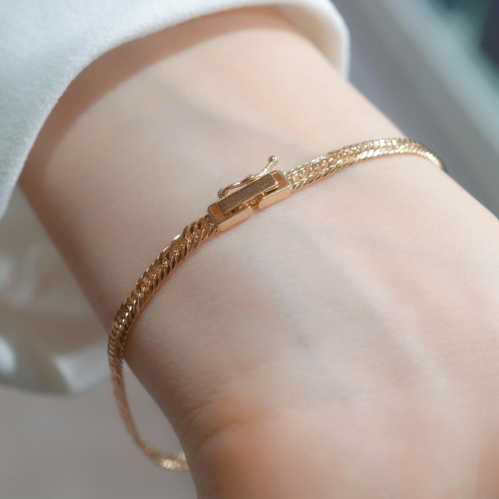 楽天市場】喜平 ブレスレット トリプル12面 17cm 4g トリプル 18金 750