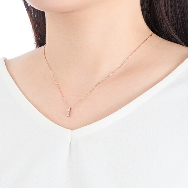 楽天市場】K10ピンクゴールドダイヤモンドネックレス : ジュエリーツツミ