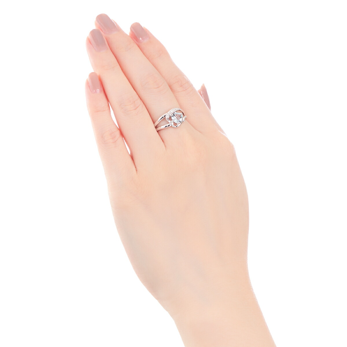 楽天市場】K10ホワイトゴールドアクアマリンリング : ジュエリーツツミ