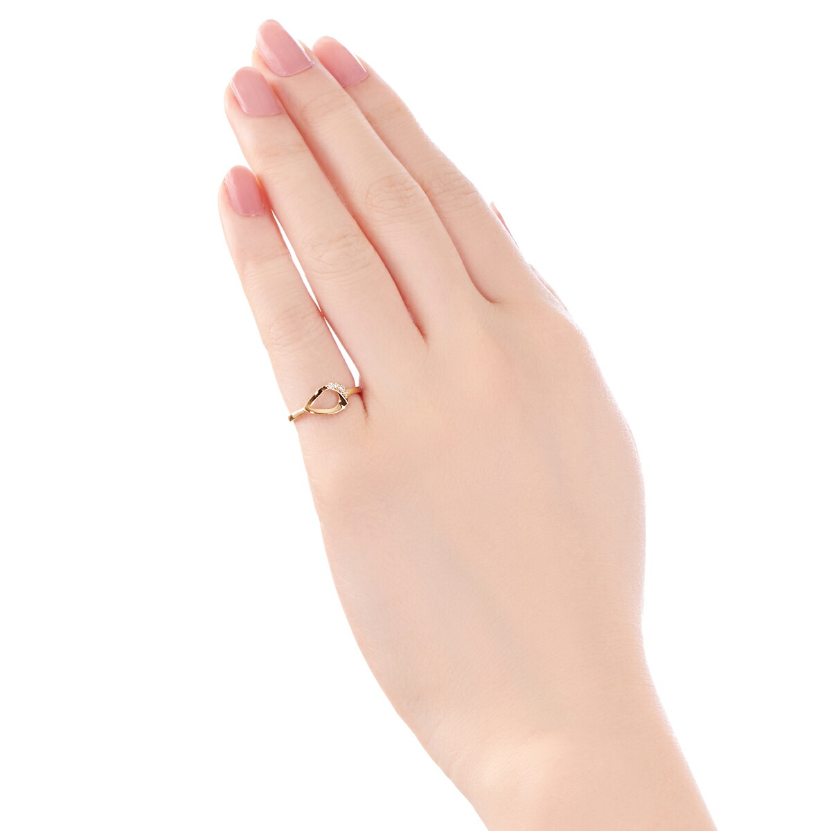 楽天市場】K18イエローゴールドダイヤモンドリング（ピンキーリング