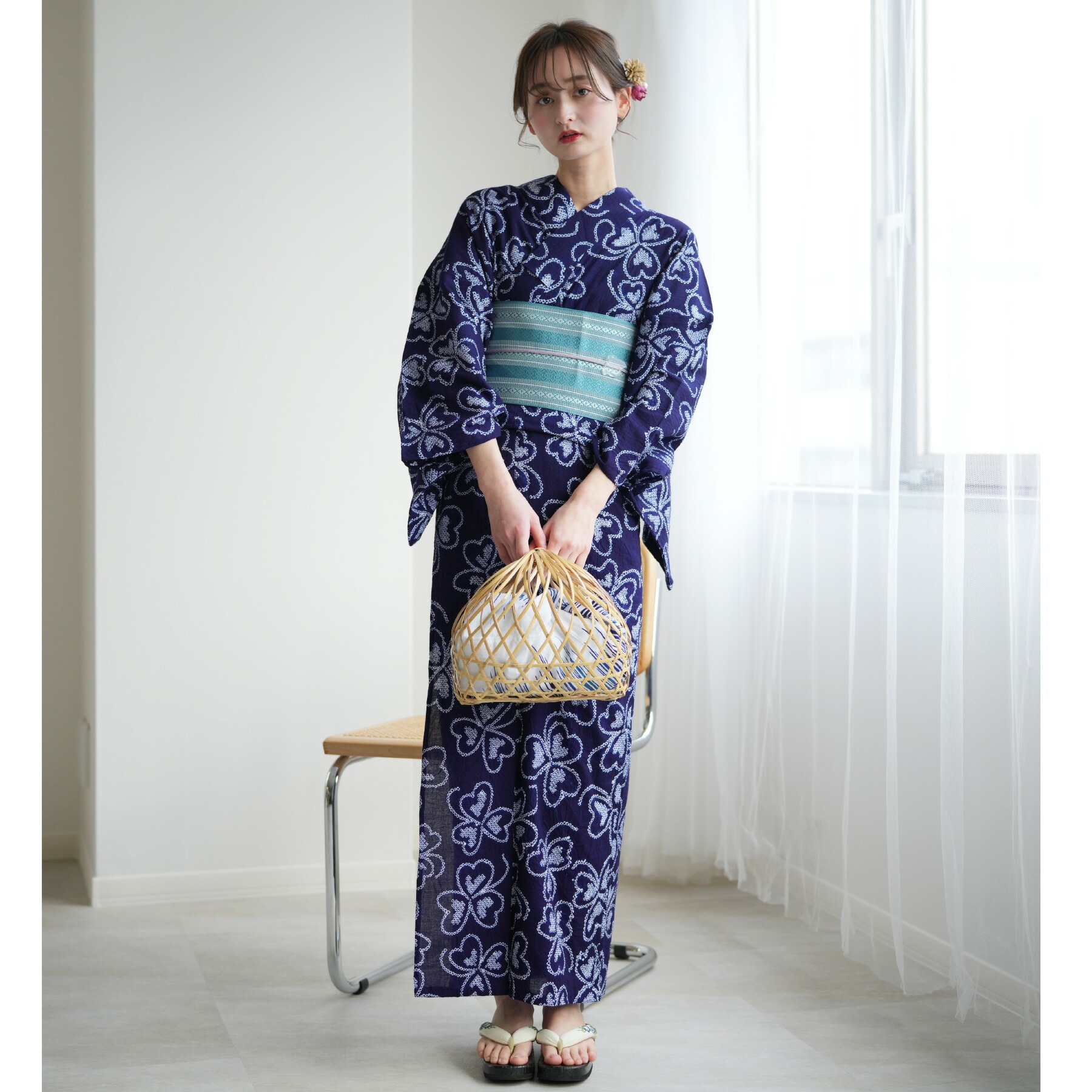 楽天市場】【20％OFF】【utatane 有松絞り 浴衣3点セット 藍色に隠れる