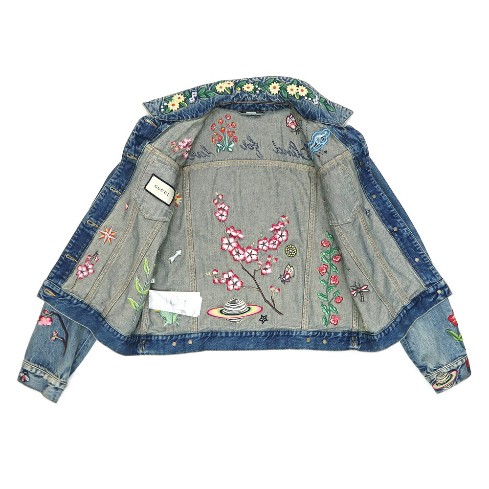 楽天市場】【名東】【GUCCI】グッチ デニムジャケット 刺繍 46サイズ