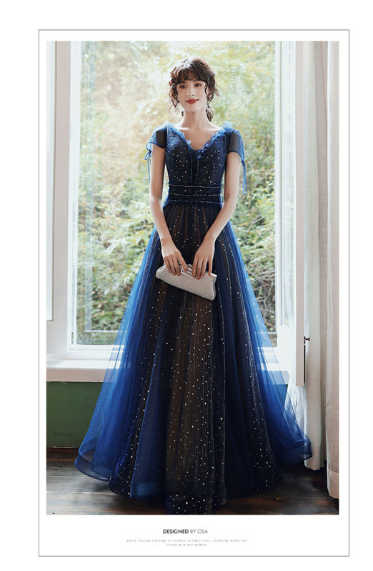 楽天市場】カラードレス ウェディングドレス ブルー ネイビー 青 半袖