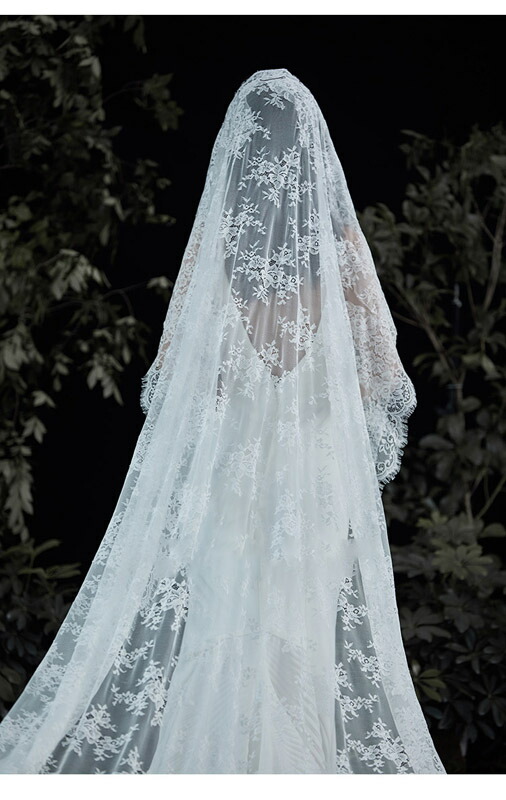 楽天市場】ブライダルベール ロマンチック ロングベール 刺繍付き お花