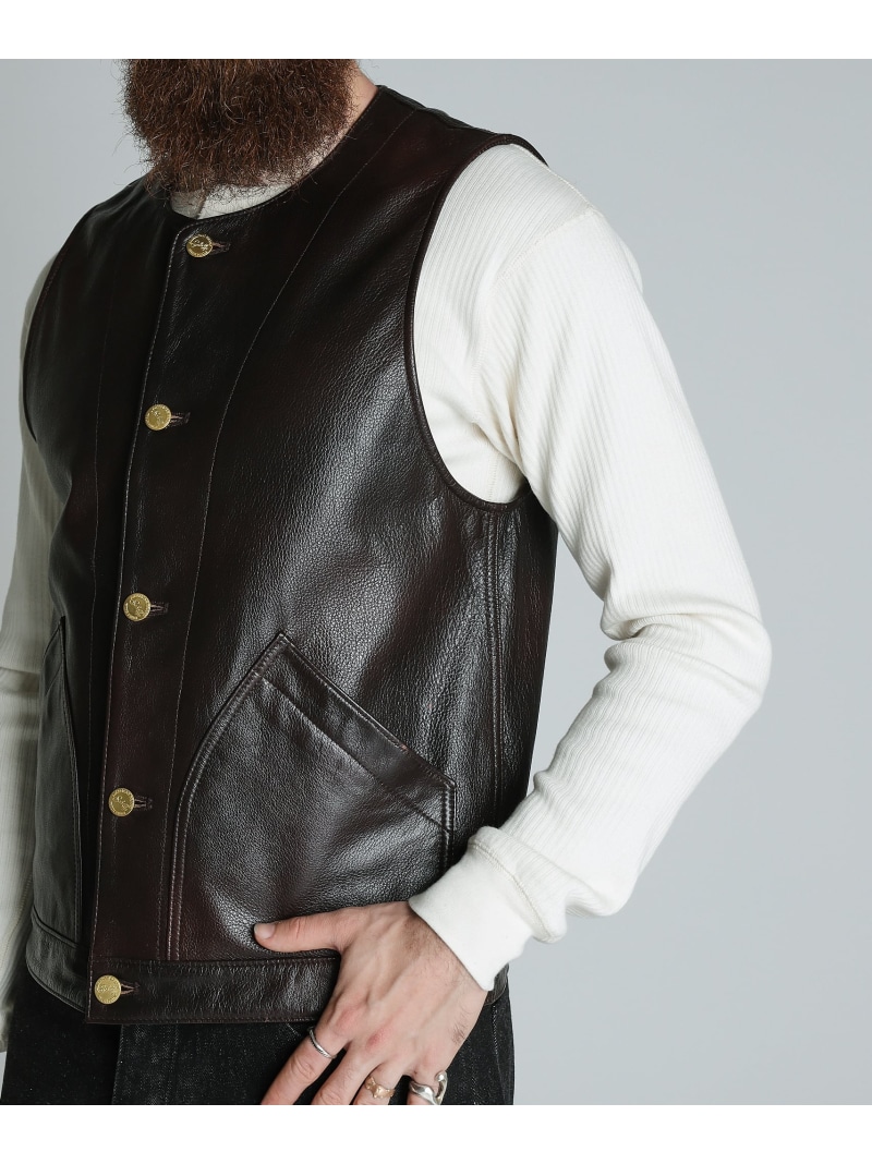 楽天市場】BUFFALOW LEATHER VEST/バッファロー レザーベスト Schott