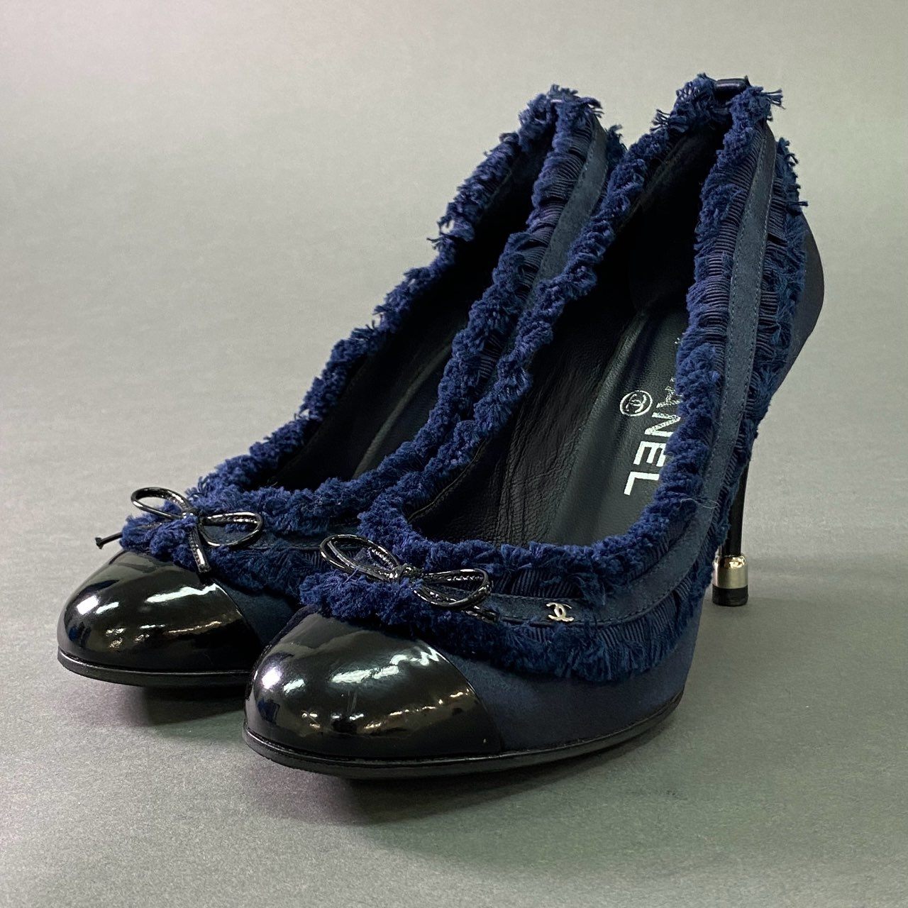 楽天市場】CHANEL シャネル CC ココマーク フリルリボン ヒール