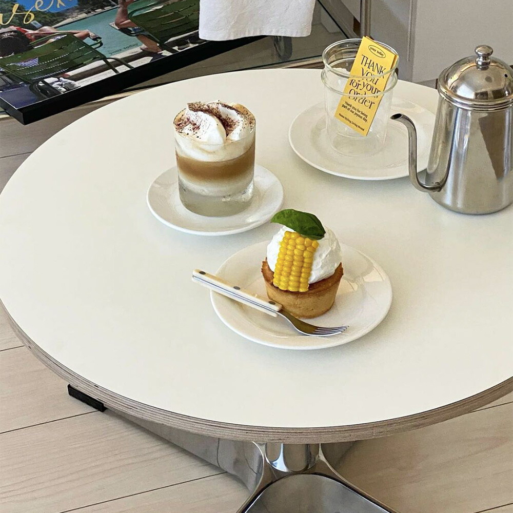 楽天市場】O'gre オグレ シラカバHPLホマイカ円形ソファーテーブル