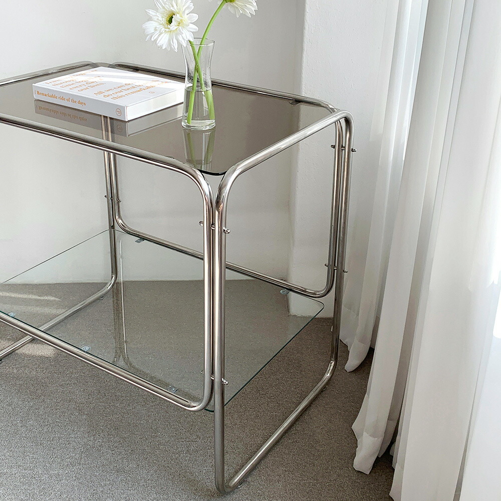 楽天市場】VAMIR バミル ステンレス2段テーブル 韓国インテリア 幅50cm