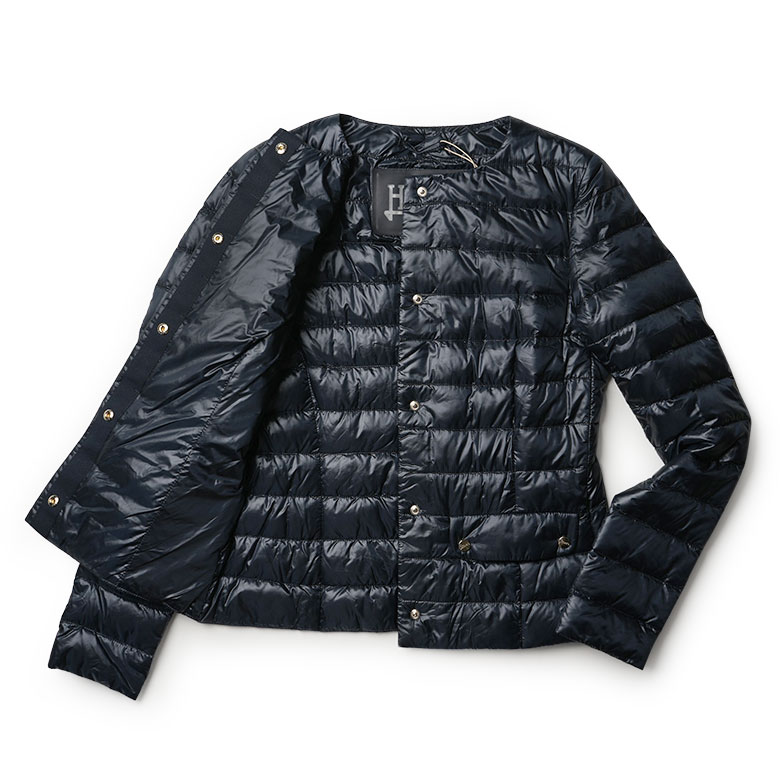 楽天市場】ヘルノ ダウン レディース インナーダウン ノーカラー